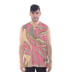 Pattern Glitter Pastel Layer Men s Basketball Tank Top by Pakjumat