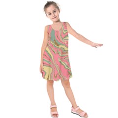 Pattern Glitter Pastel Layer Kids  Sleeveless Dress by Pakjumat