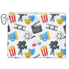 Cinema Icons Pattern Seamless Signs Symbols Collection Icon Canvas Cosmetic Bag (xxl) by Pakjumat