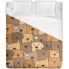 Cute Dog Seamless Pattern Background Duvet Cover (california King Size)