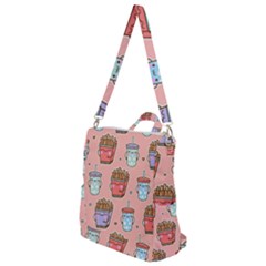 Cute Kawaii Food Seamless Pattern Crossbody Backpack by Pakjumat