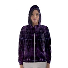 Geometric Art Digital Art Background Women s Hooded Windbreaker