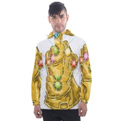 The Infinity Gauntlet Thanos Men s Front Pocket Pullover Windbreaker