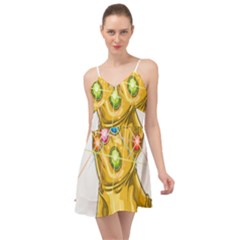 The Infinity Gauntlet Thanos Summer Time Chiffon Dress by Maspions