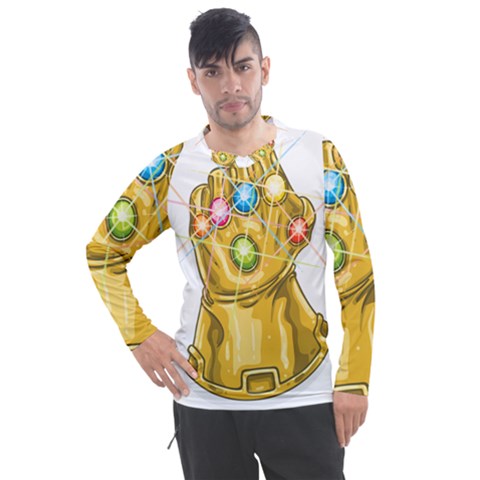 The Infinity Gauntlet Thanos Men s Pique Long Sleeve T-shirt by Maspions