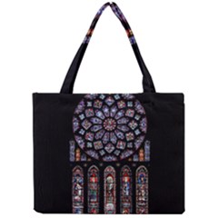 Chartres Cathedral Notre Dame De Paris Stained Glass Mini Tote Bag