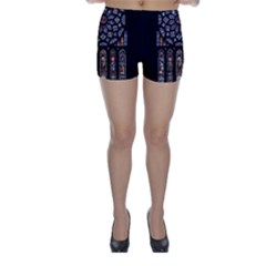 Chartres Cathedral Notre Dame De Paris Stained Glass Skinny Shorts