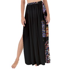 Chartres Cathedral Notre Dame De Paris Stained Glass Maxi Chiffon Tie-up Sarong by Maspions