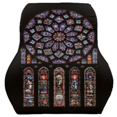 Chartres Cathedral Notre Dame De Paris Stained Glass Car Seat Back Cushion 