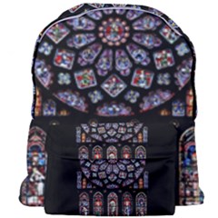 Chartres Cathedral Notre Dame De Paris Stained Glass Giant Full Print Backpack