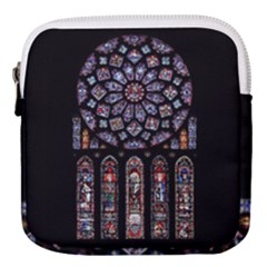 Chartres Cathedral Notre Dame De Paris Stained Glass Mini Square Pouch