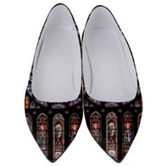 Chartres Cathedral Notre Dame De Paris Stained Glass Women s Low Heels by Maspions