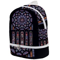 Chartres Cathedral Notre Dame De Paris Stained Glass Zip Bottom Backpack