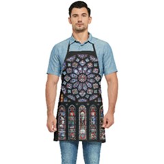 Chartres Cathedral Notre Dame De Paris Stained Glass Kitchen Apron