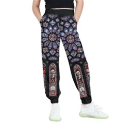 Chartres Cathedral Notre Dame De Paris Stained Glass Kids  Joggers