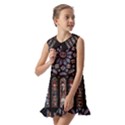 Chartres Cathedral Notre Dame De Paris Stained Glass Kids  Pilgrim Collar Ruffle Hem Dress View2