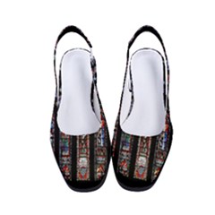 Chartres Cathedral Notre Dame De Paris Stained Glass Women s Classic Slingback Heels by Maspions