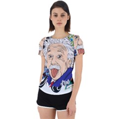 Albert Einstein Physicist Back Cut Out Sport T-shirt by Maspions