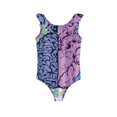 Brain Heart Balance Emotion Kids  Frill Swimsuit