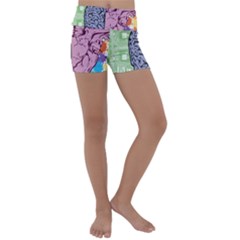 Brain Heart Balance Emotion Kids  Lightweight Velour Yoga Shorts