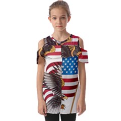 American Eagle Clip Art Fold Over Open Sleeve Top by Maspions