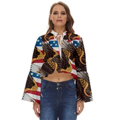 American Eagle Clip Art Boho Long Bell Sleeve Top