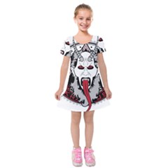 Krampus Kids  Short Sleeve Velvet Dress