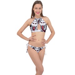 Krampus Cross Front Halter Bikini Set