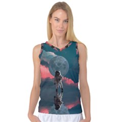 Astronaut Moon Space Nasa Planet Women s Basketball Tank Top