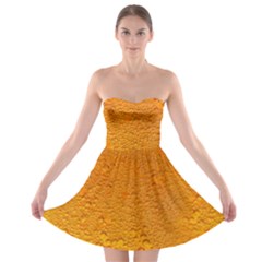 Beer Bubbles Pattern Strapless Bra Top Dress