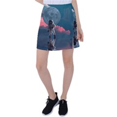 Astronaut Moon Space Nasa Planet Tennis Skirt by Maspions