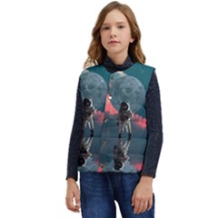 Astronaut Moon Space Nasa Planet Kid s Button Up Puffer Vest	