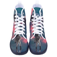 Astronaut Moon Space Nasa Planet Kid s High-top Canvas Sneakers by Maspions