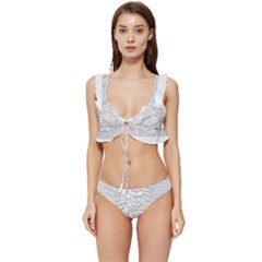 Joy Division Unknown Pleasures Low Cut Ruffle Edge Bikini Set