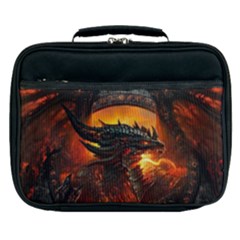 Dragon Fire Fantasy Art Lunch Bag by Maspions