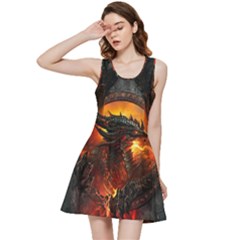 Dragon Fire Fantasy Art Inside Out Racerback Dress by Maspions