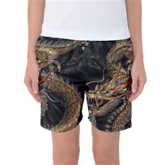 Fantasy Dragon Pentagram Women s Basketball Shorts