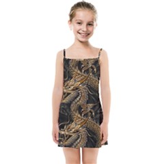 Fantasy Dragon Pentagram Kids  Summer Sun Dress by Maspions