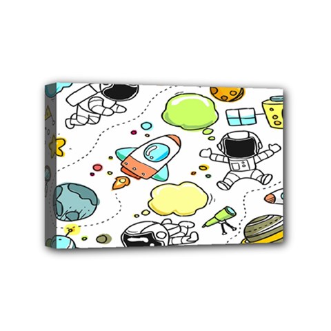 Sketch Cartoon Space Set Mini Canvas 6  x 4  (Stretched)