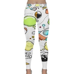 Sketch Cartoon Space Set Classic Yoga Leggings