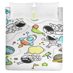 Sketch Cartoon Space Set Duvet Cover Double Side (Queen Size)