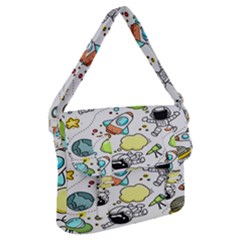 Sketch Cartoon Space Set Buckle Messenger Bag