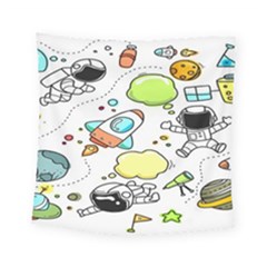 Sketch Cartoon Space Set Square Tapestry (Small)