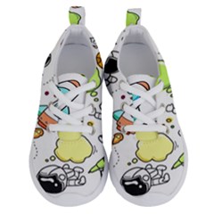 Sketch Cartoon Space Set Running Shoes