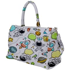 Sketch Cartoon Space Set Duffel Travel Bag