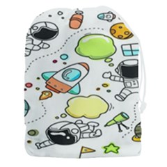 Sketch Cartoon Space Set Drawstring Pouch (3XL)