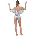 Sketch Cartoon Space Set Drape Piece Swimsuit View2