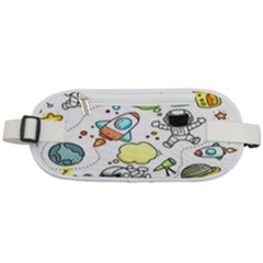 Sketch Cartoon Space Set Rounded Waist Pouch