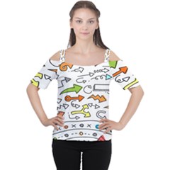 Desktop Pattern Art Graphic Design Cutout Shoulder T-shirt