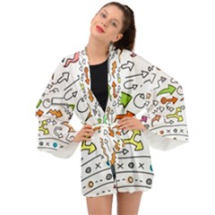 Desktop Pattern Art Graphic Design Long Sleeve Kimono